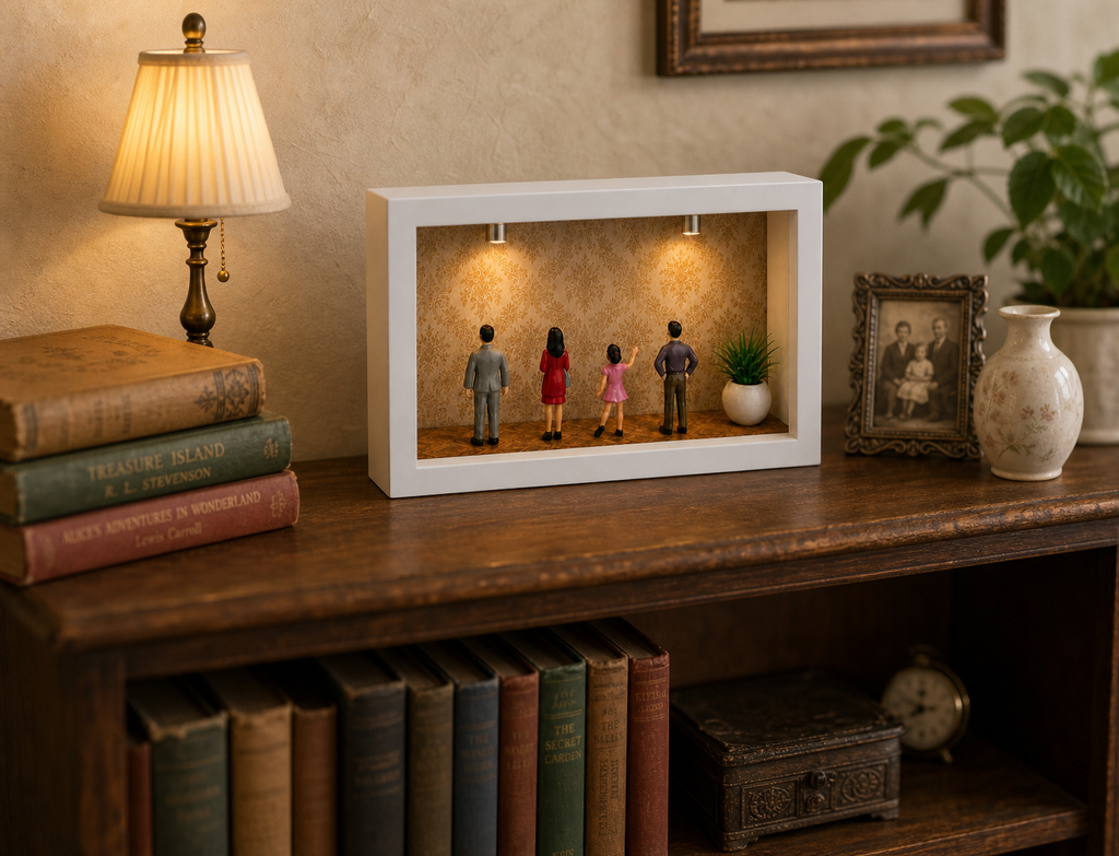 Personalized Mini Museum Shadow Box, Memory Keepsake, Photo Display Gift