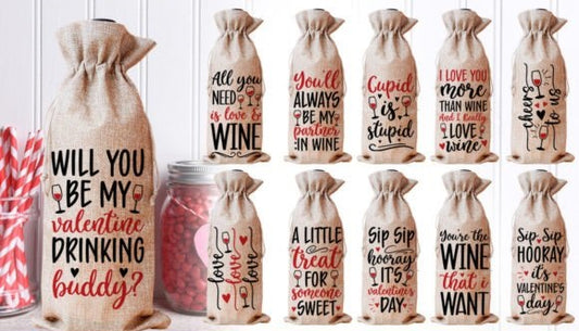 Valentine Wine Bags