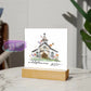 Acrylic Square Plaque | Consider How The Wildflowers Grow Luke 12:27 Home Decor