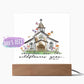 Acrylic Square Plaque | Consider How The Wildflowers Grow Luke 12:27 Home Decor