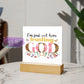 Acrylic Square Plaque | Im Just Out Here Trusting God Home Decor