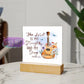 Acrylic Square Plaque | The Lord Is My Strength And Song Exodus 15:2 Home Decor