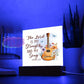 Acrylic Square Plaque | The Lord Is My Strength And Song Exodus 15:2 With Led Base Home Decor