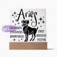 Aries Zodiac Sign Positive Traits | Acrylic Square Plaque Jewelry