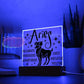 Aries Zodiac Sign Positive Traits | Acrylic Square Plaque With Led Base Jewelry