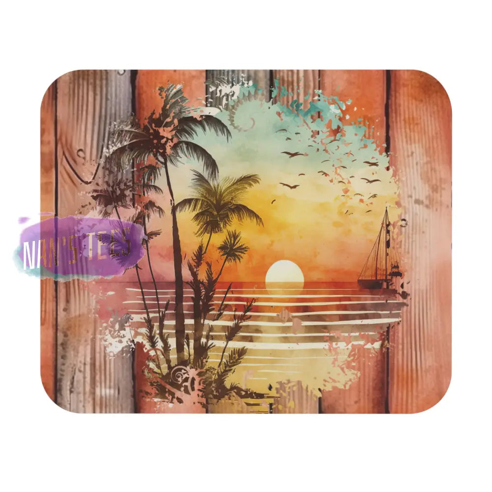 Beach Sunset Novelty Mouse Pad | Non-Slip Rubber Base Computers Laptop Office 9 × 8 / Rectangle Home