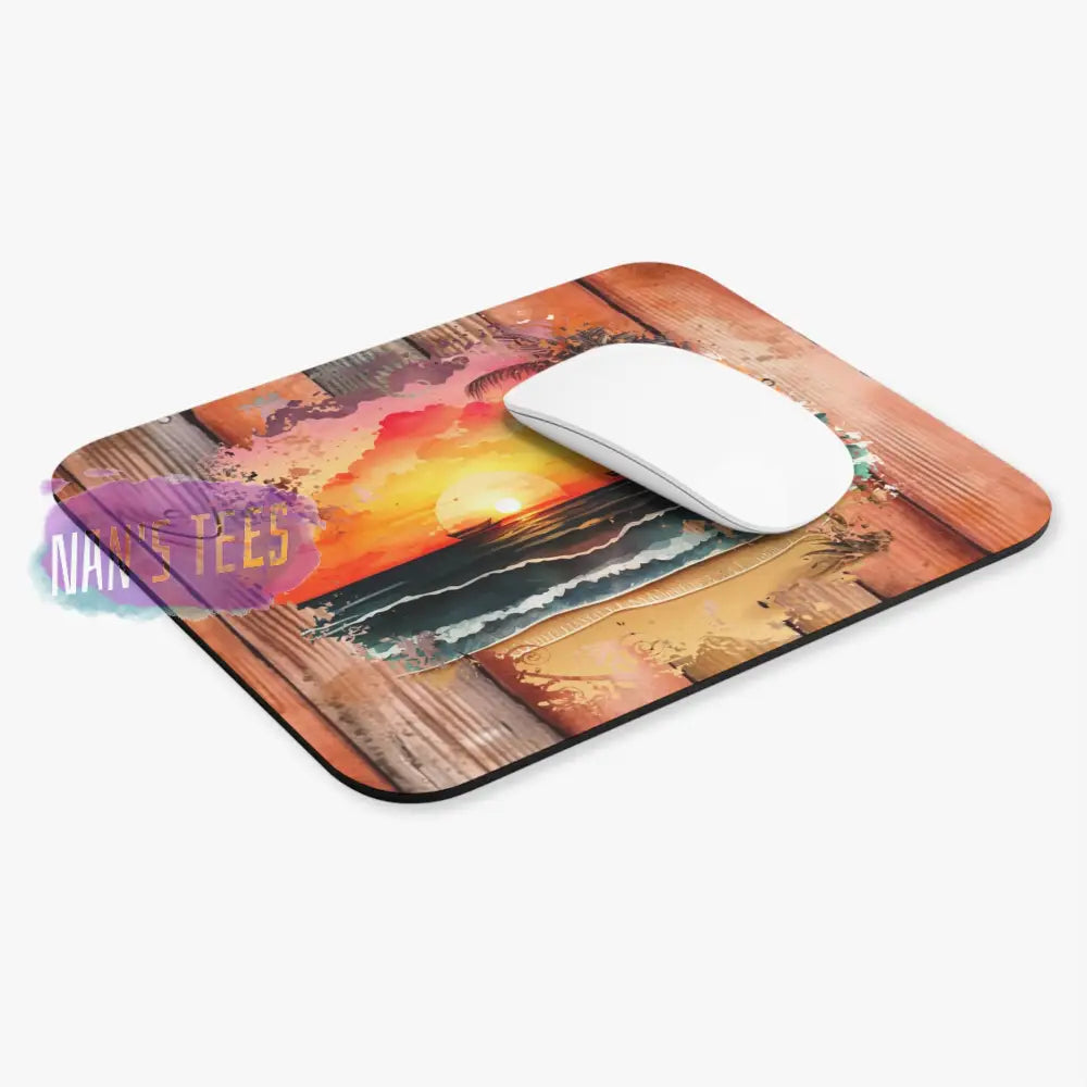 Beach Sunset Novelty Mouse Pad | Non-Slip Rubber Base Computers Laptop Office Home Decor