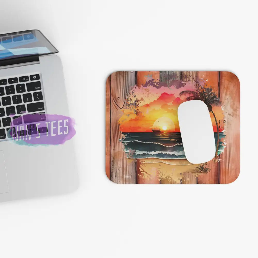 Beach Sunset Novelty Mouse Pad | Non-Slip Rubber Base Computers Laptop Office Home Decor