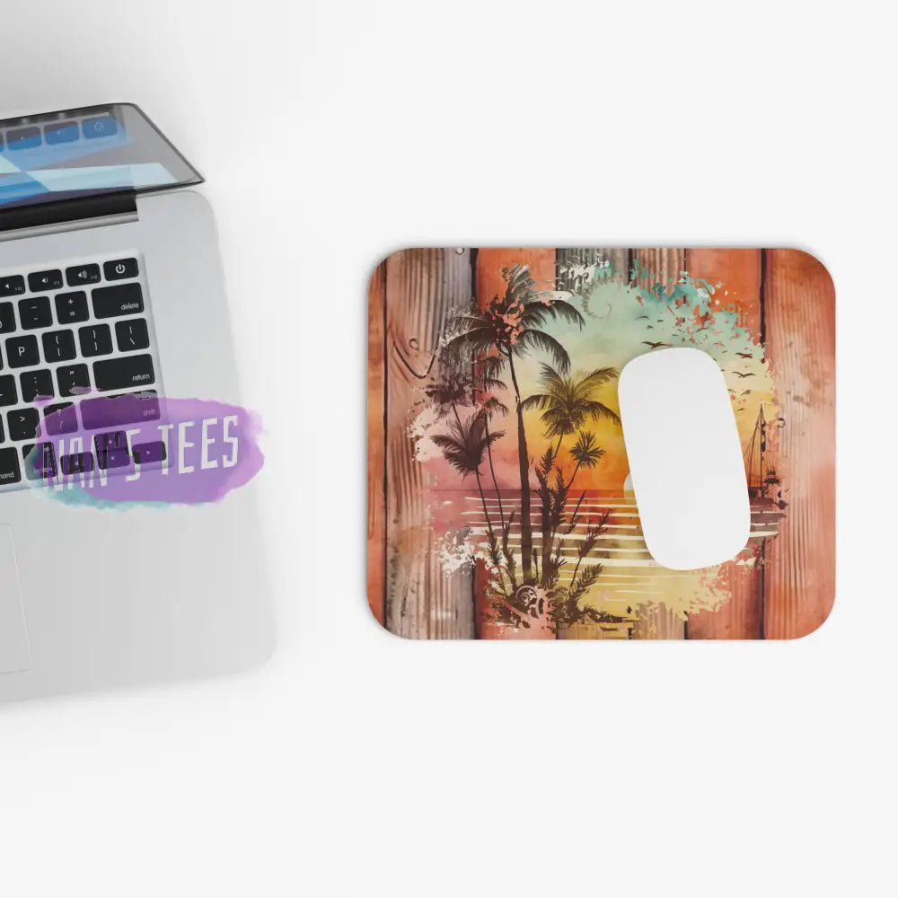 Beach Sunset Novelty Mouse Pad | Non-Slip Rubber Base Computers Laptop Office Home Decor