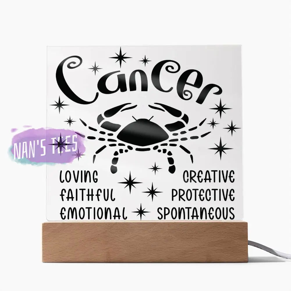 Cancer Zodiac Sign Positive Traits | Acrylic Square Plaque Jewelry