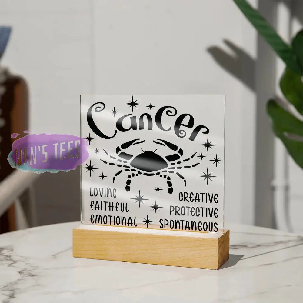 Cancer Zodiac Sign Positive Traits | Acrylic Square Plaque Jewelry