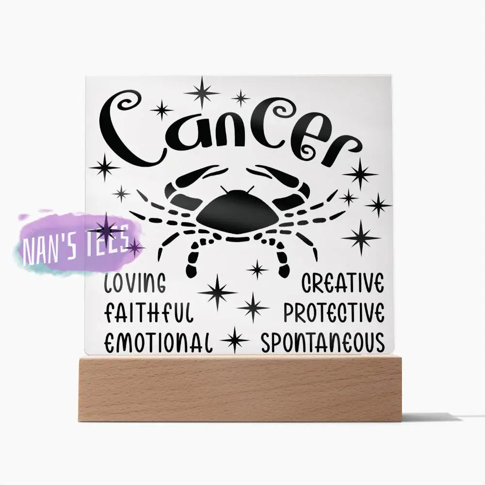 Cancer Zodiac Sign Positive Traits | Acrylic Square Plaque Jewelry