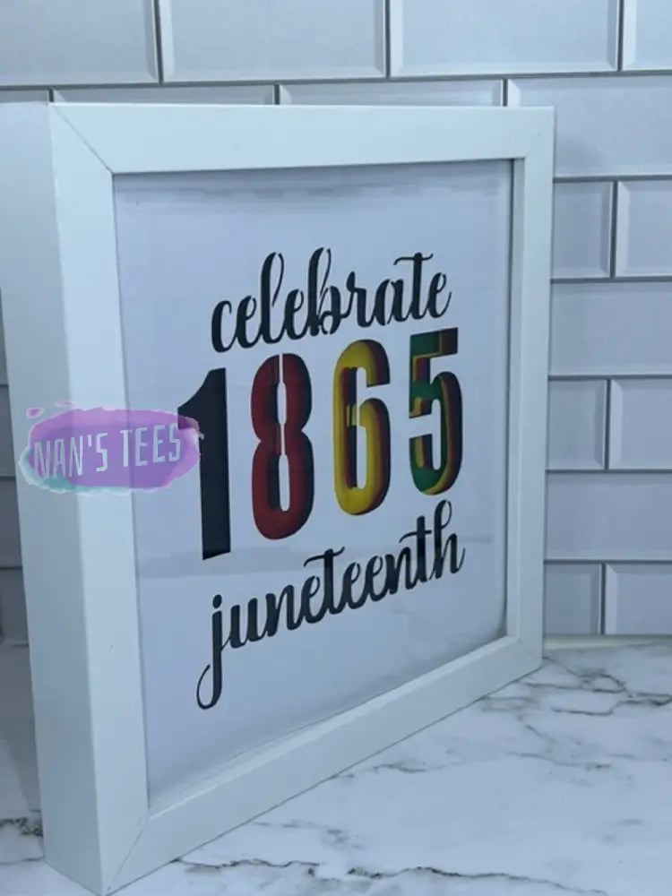 Celebrate 1865 Juneteenth Framed 3D Layered Paper Cut Shadow Box Wall Art