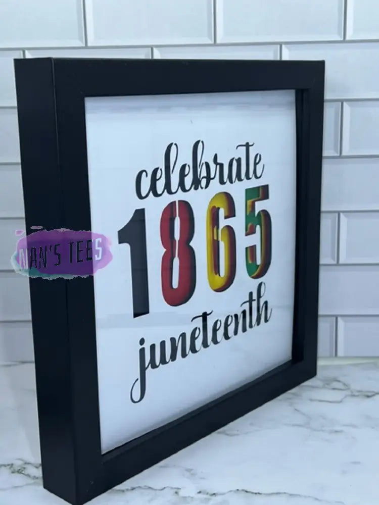 Celebrate 1865 Juneteenth Framed 3D Layered Paper Cut Shadow Box Wall Art