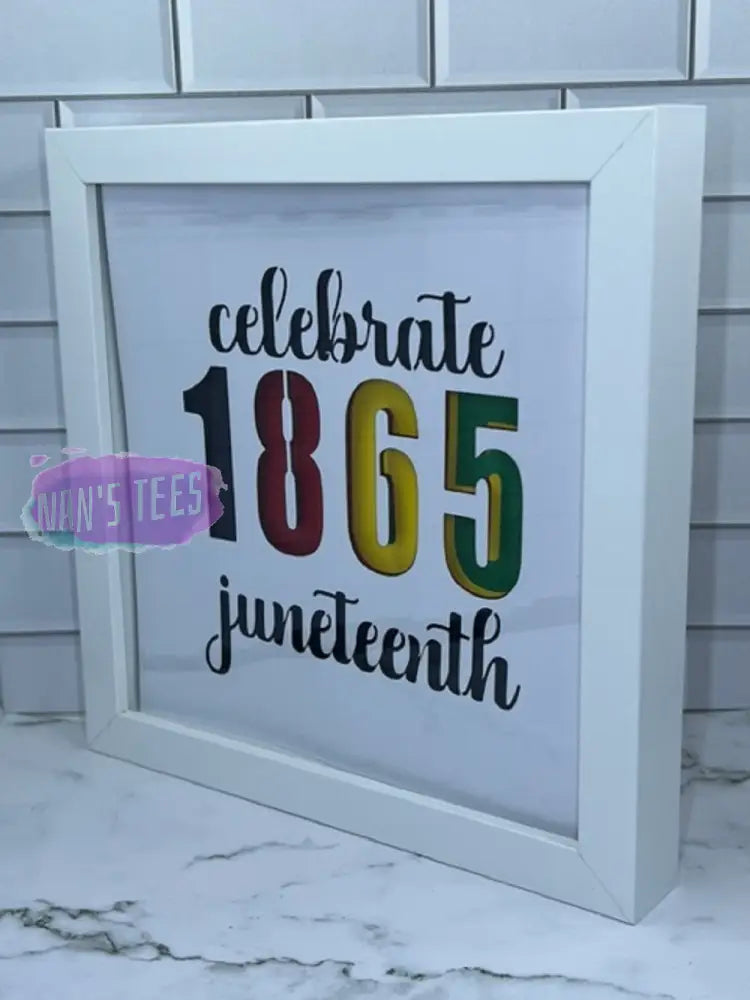 Celebrate 1865 Juneteenth Framed 3D Layered Paper Cut Shadow Box Wall Art