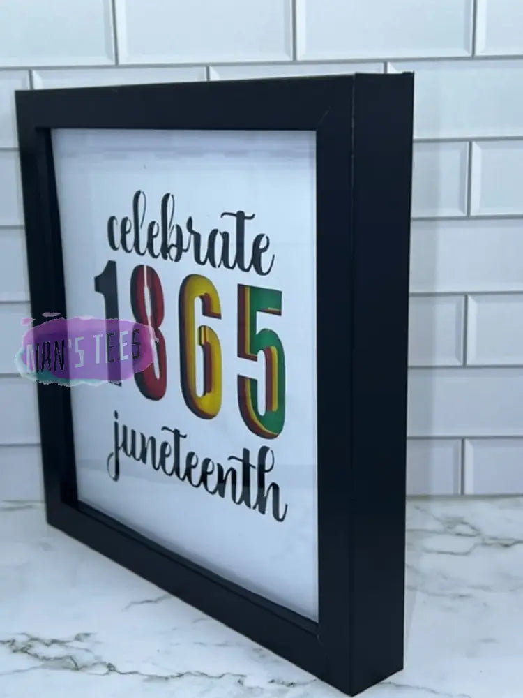 Celebrate 1865 Juneteenth Framed 3D Layered Paper Cut Shadow Box Wall Art