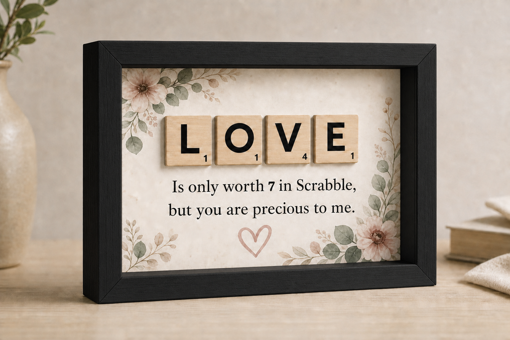 Personalized Love Scrabble Shadow Box