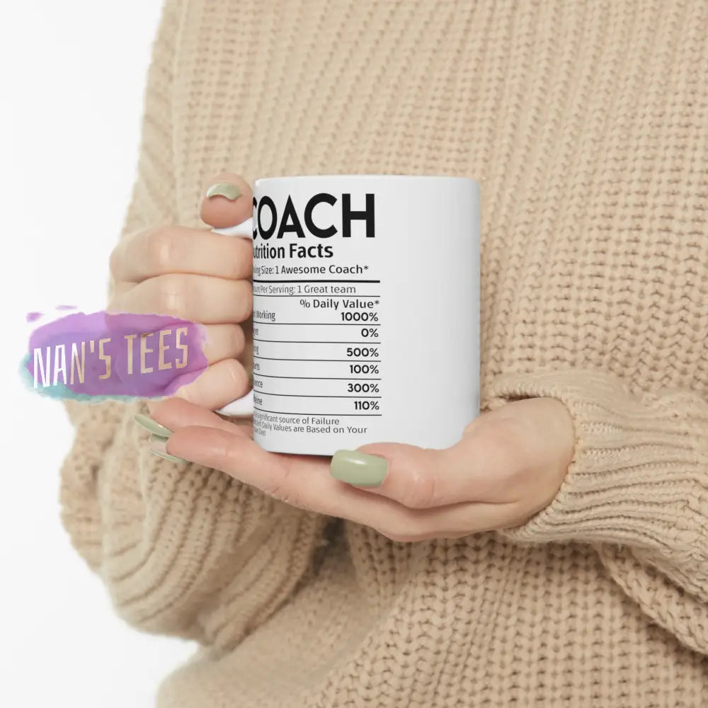 Coach Nutrition Facts Ceramic Mug 11Oz