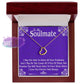 Elegant Delicate Heart Necklace In White Gold Or Yellow | To My Soulmate 18K Finish / Luxury Box