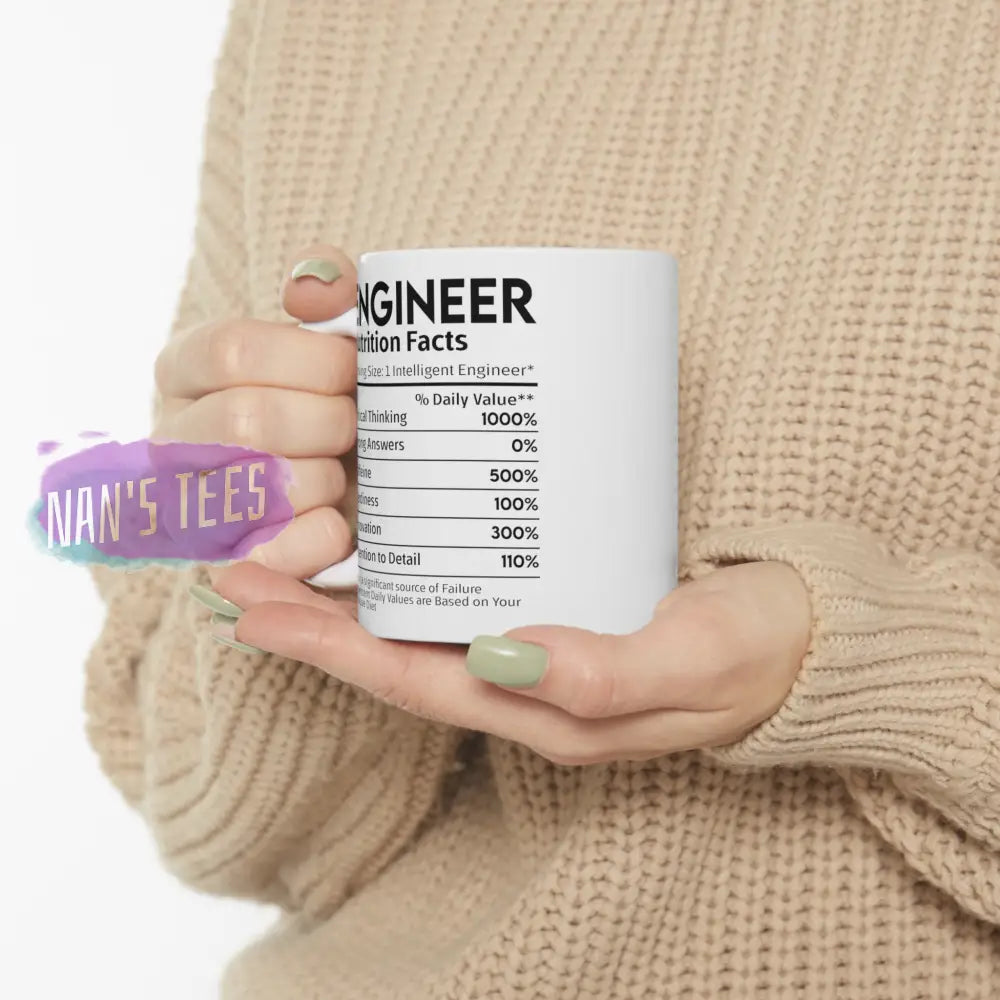 Engineer Nutrition Facts Ceramic Mug 11Oz