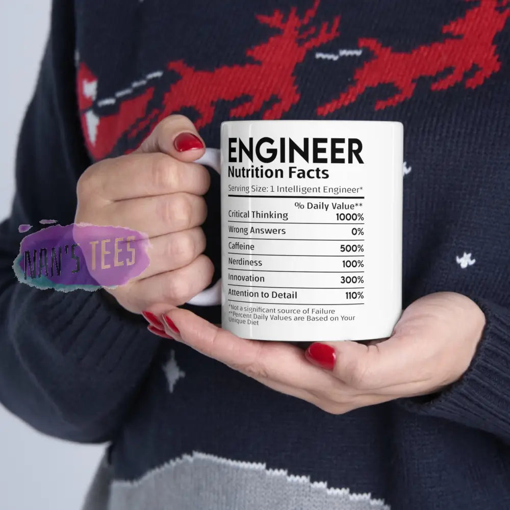 Engineer Nutrition Facts Ceramic Mug 11Oz