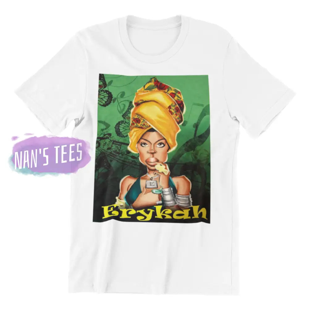 Erykah Animated Unisex Graphic T-Shirt White / Medium