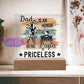 Father And Daughter Acrylic Square Plaque | Being Papa Is Priceless Home Decor