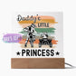 Father And Daughter Acrylic Square Plaque | Daddys Little Princess Home Decor