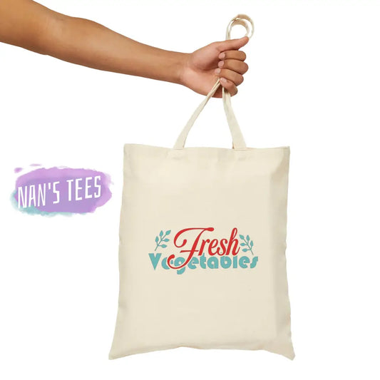 Fresh Vegetables | Reusable Cotton Canvas Tote Bag Natural / 13.5 X Bags