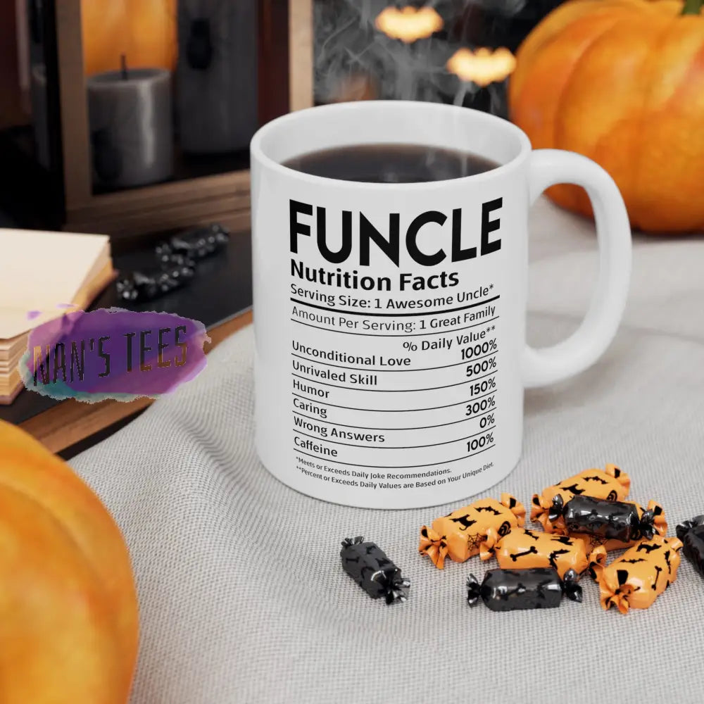 Funcle Nutrition Facts Ceramic Mug 11Oz