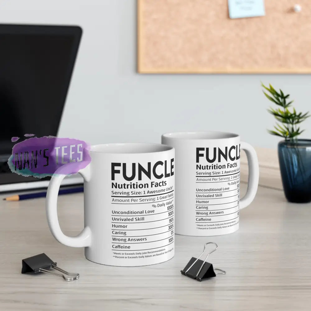 Funcle Nutrition Facts Ceramic Mug 11Oz