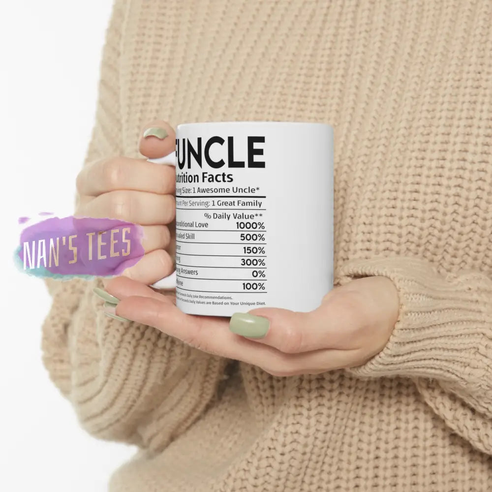 Funcle Nutrition Facts Ceramic Mug 11Oz