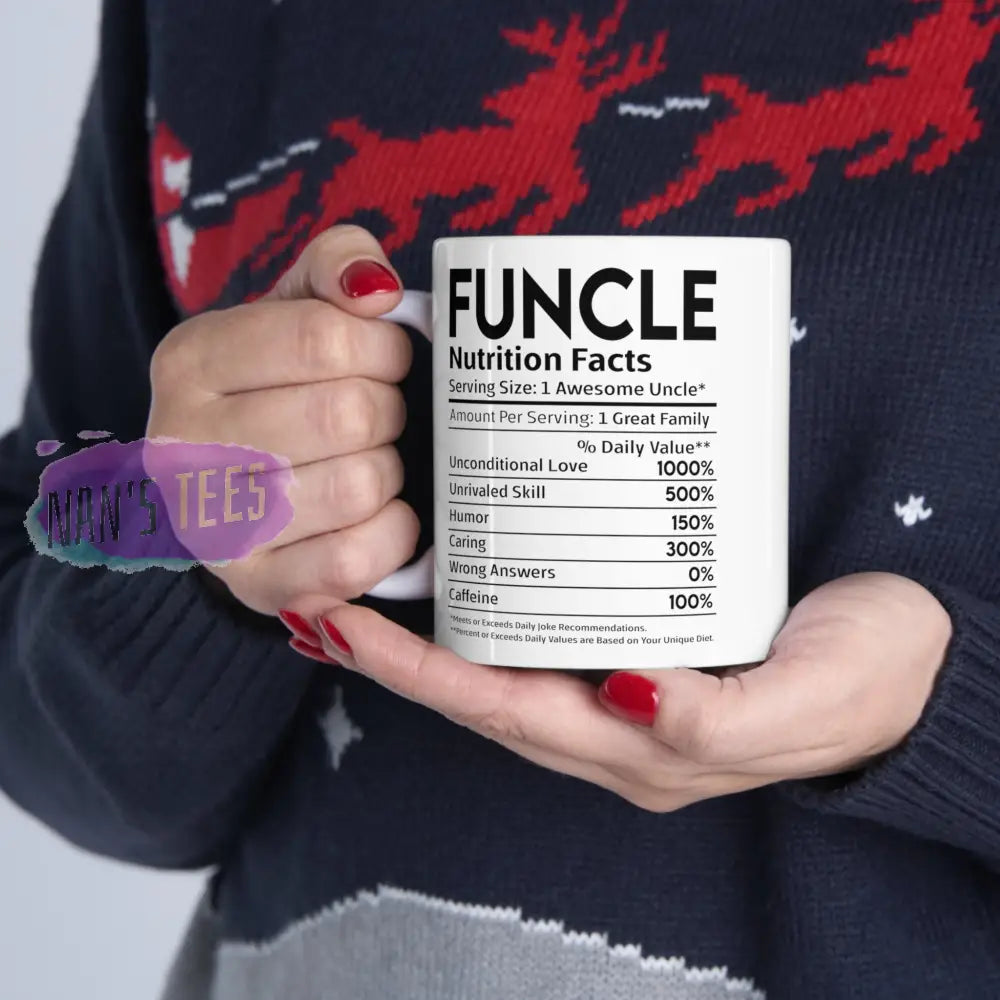 Funcle Nutrition Facts Ceramic Mug 11Oz