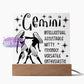 Gemini Zodiac Sign Positive Traits | Acrylic Square Plaque Jewelry