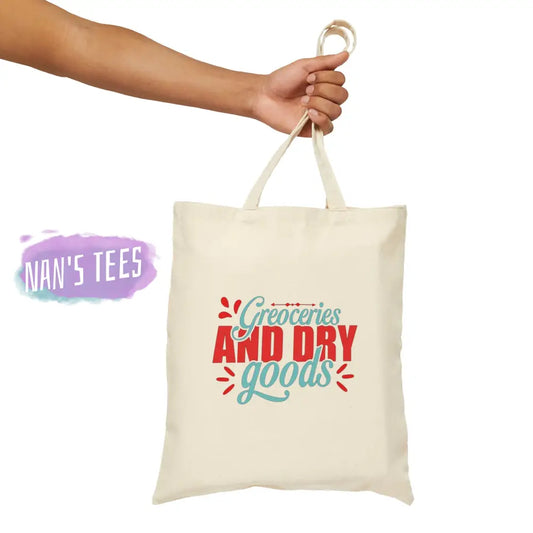 Groceries And Dry Goods | Reusable Cotton Canvas Tote Bag Natural / 13.5 X Bags