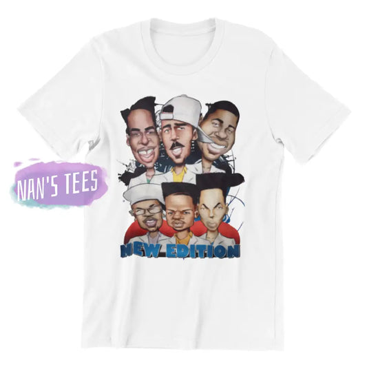 New Edition Animated Graphic T-Shirt White / Small