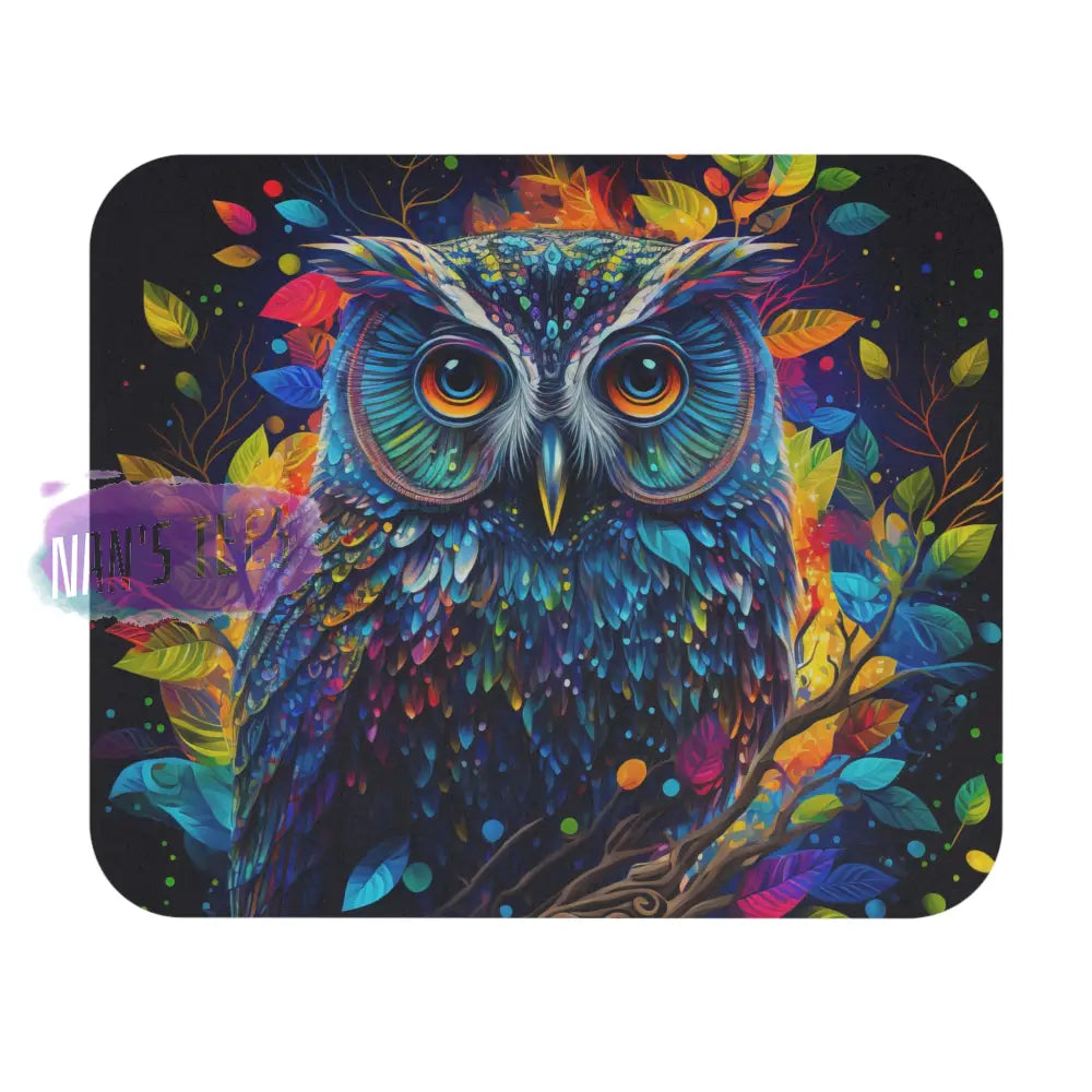 Owl Novelty Mouse Pad | Non-Slip Rubber Base Computers Laptop Office 9 × 8 / Rectangle Home Decor