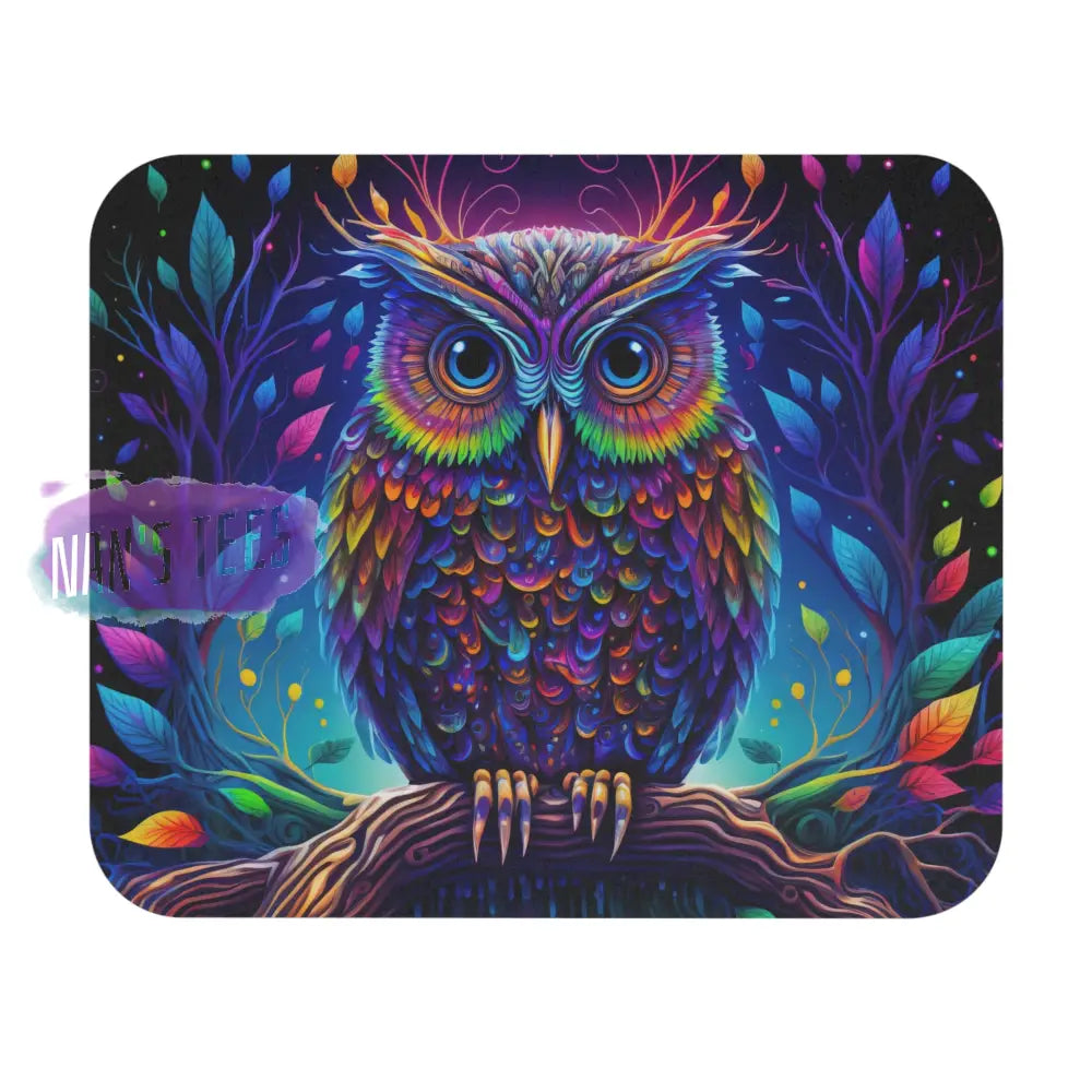 Owl Novelty Mouse Pad | Non-Slip Rubber Base Computers Laptop Office 9 × 8 / Rectangle Home Decor