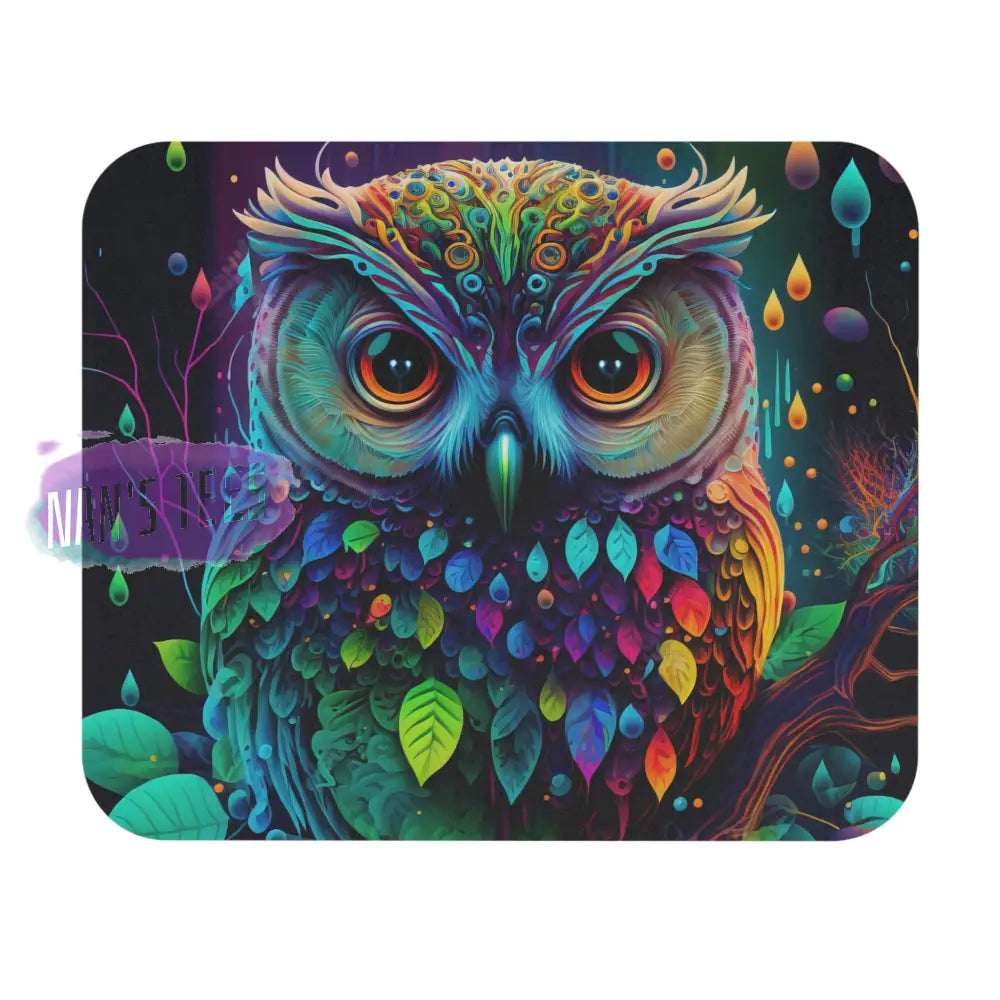 Owl Novelty Mouse Pad | Non-Slip Rubber Base Computers Laptop Office 9 × 8 / Rectangle Home Decor