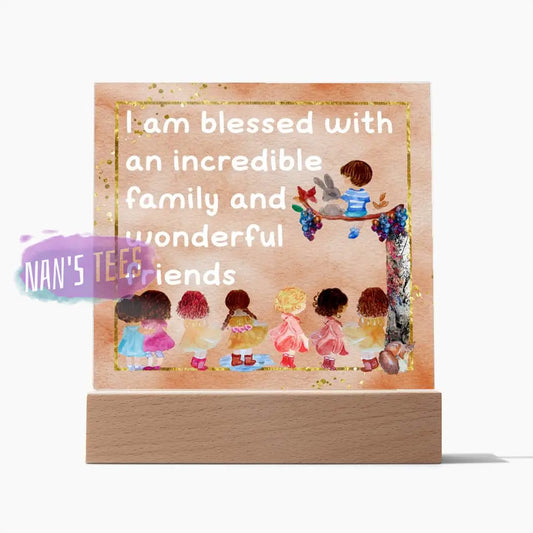 Positive Affirmations And Mindfulness | I Am Blessed Acrylic Plaque Jewelry