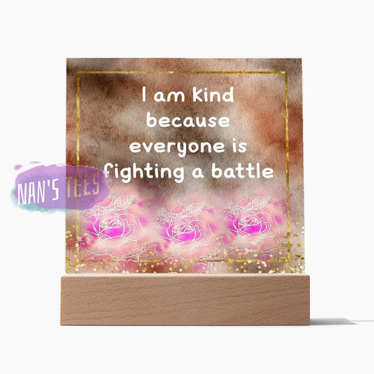 Positive Affirmations And Mindfulness | I Am Kind Acrylic Plaque Jewelry