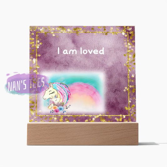 Positive Affirmations And Mindfulness | I Am Loved Acrylic Plaque Jewelry