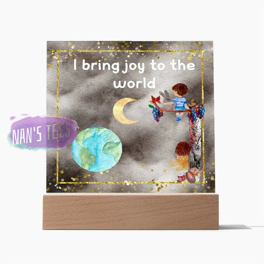 Positive Affirmations And Mindfulness | I Bring Joy To The World Acrylic Plaque Jewelry