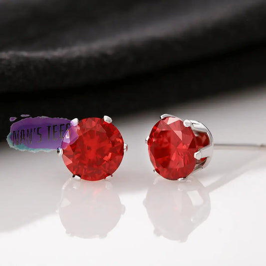 Red Cubic Zirconia Earrings Jewelry