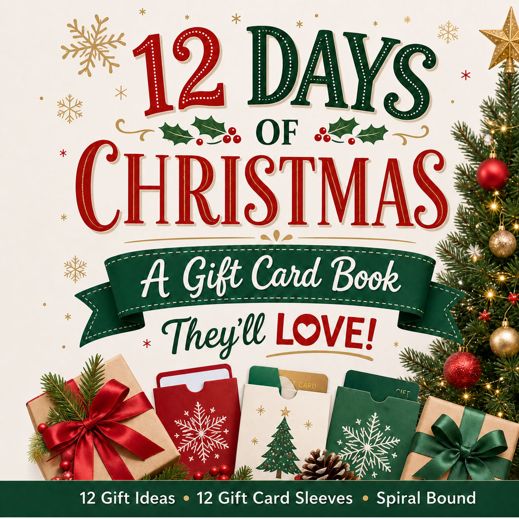 12 Days of Christmas Gift Card Book | Money Holder, Holiday Surprise Pages