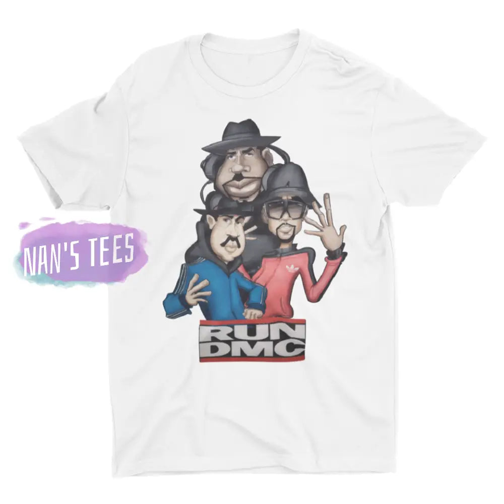 Run Dmc Animated Graphic T-Shirt White / Small