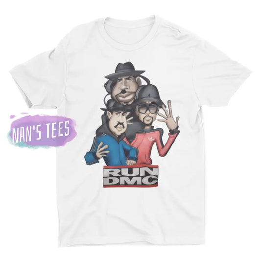 Run Dmc Animated Graphic T-Shirt White / Small