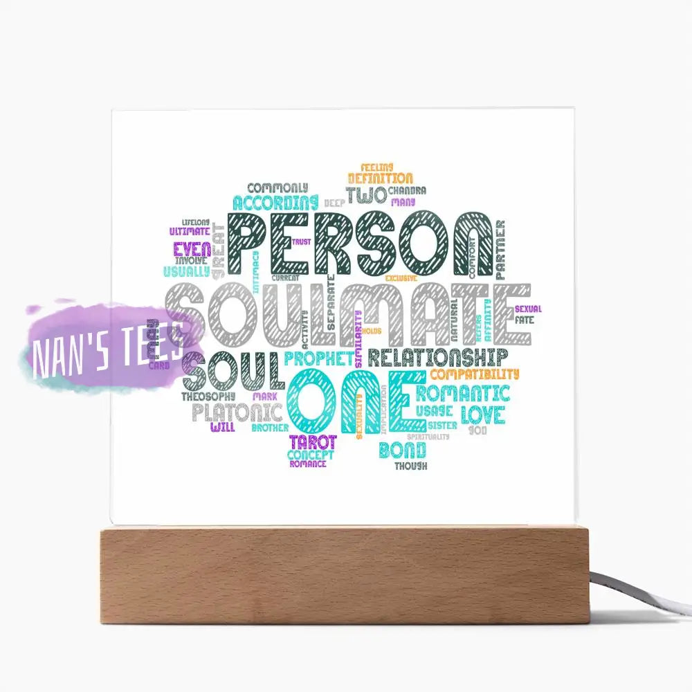 Soulmate Acrylic Square Plaque Home Decor