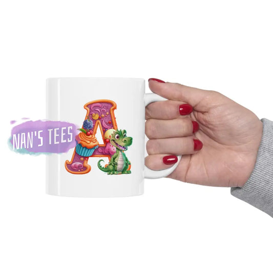 Super Cute Animal Alphabet Letter A | Ceramic Mug 11Oz