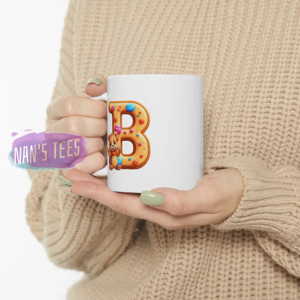 Super Cute Animal Alphabet Letter B | Ceramic Mug 11Oz